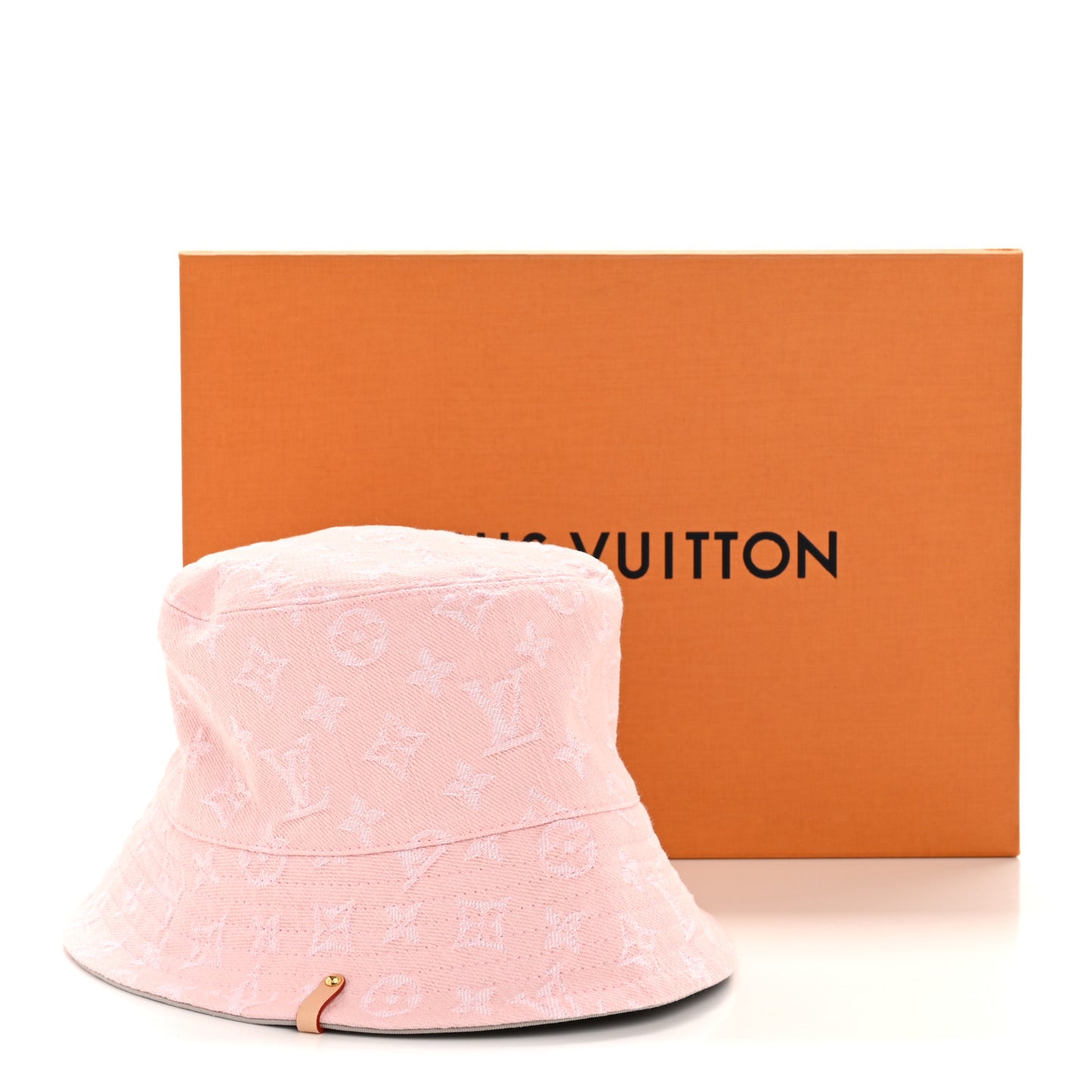 Monogram Denim Jacquard Bucket Hat S Pink