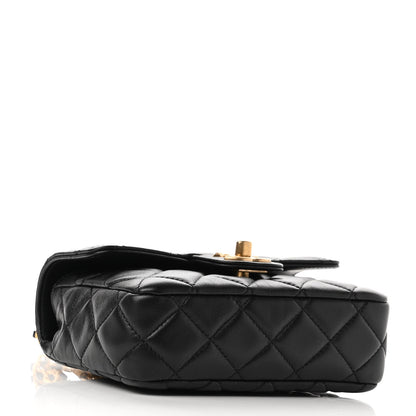 Chanel Lambskin Enamel Quilted Mini Flap Black 4 of 10