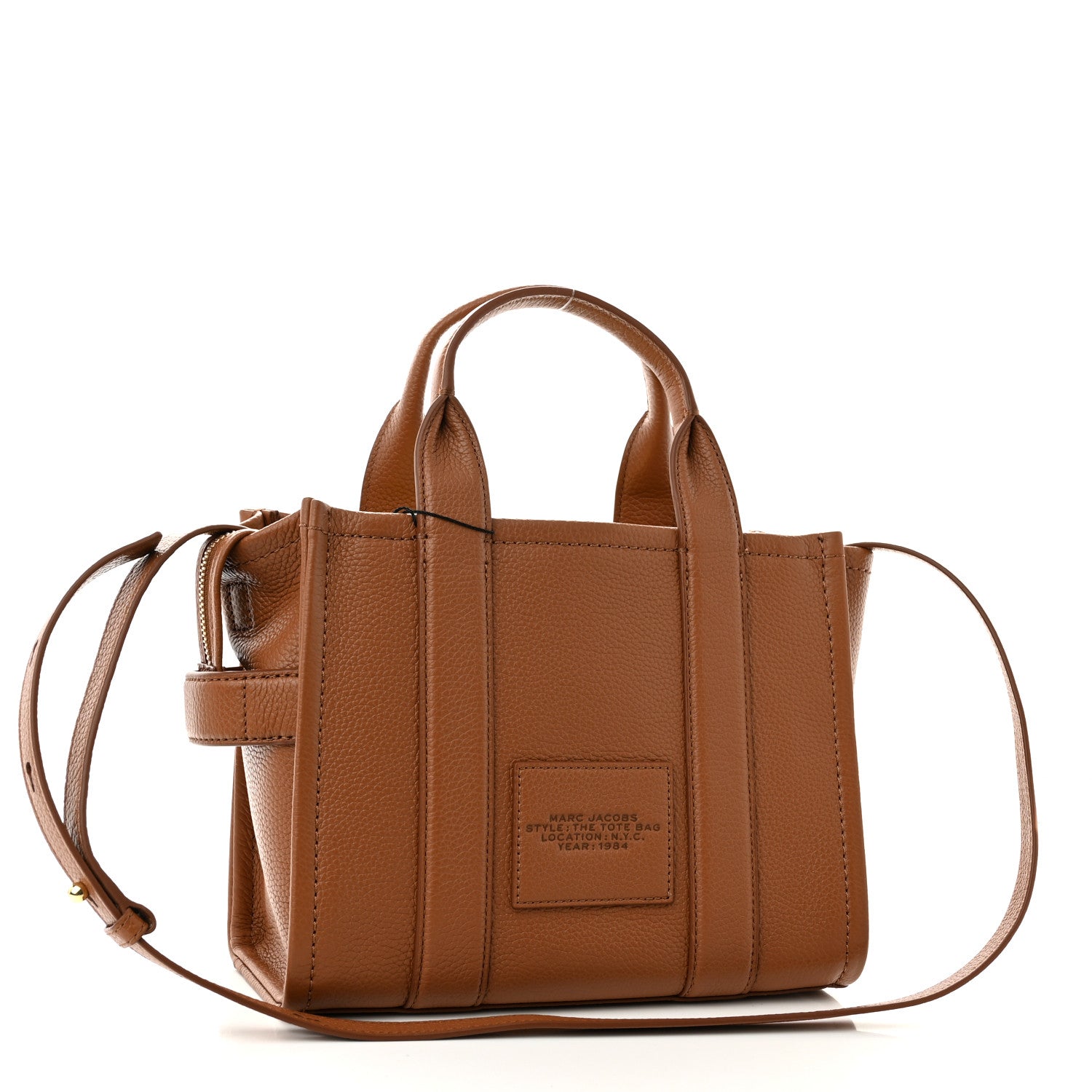 Marc Jacobs Grained Calfskin Small The Tote Bag Argan Oil 3 of 11