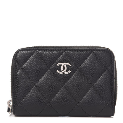 Chanel Caviar Quilted Zip Coin Purse Black 1 of 7