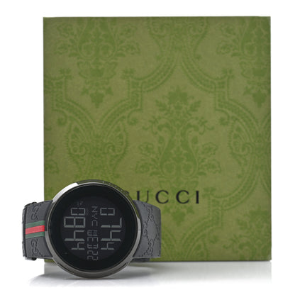 Gucci Stainless Steel Rubber 45mm Digital I-Gucci Web Watch Black 5 of 5
