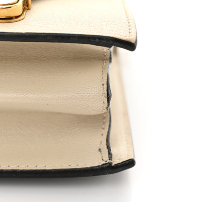 Gucci Calfskin Snakeskin Small Ottilia Top Handle Bag Black White 11 of 11