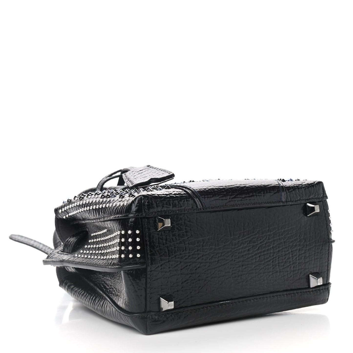 Calfskin Studded Cyber Studs Mini Milla Tote Black