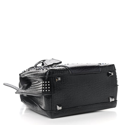 MCM Calfskin Studded Cyber Studs Mini Milla Tote Black 4 of 9