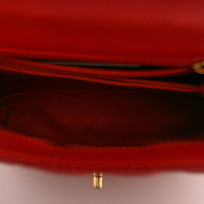 Chanel Caviar Quilted Mini Coco Handle Flap Red 5 of 10