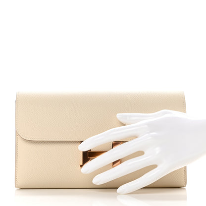 Hermes Epsom Constance Long Wallet Craie 2 of 7