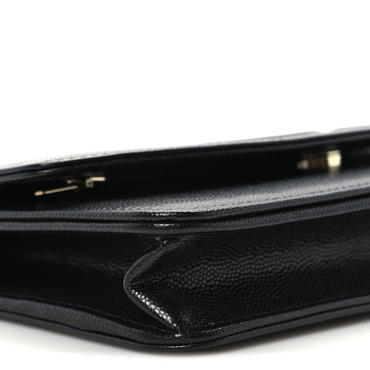 Chanel Caviar Timeless CC Wallet On Chain WOC Black 9 of 10