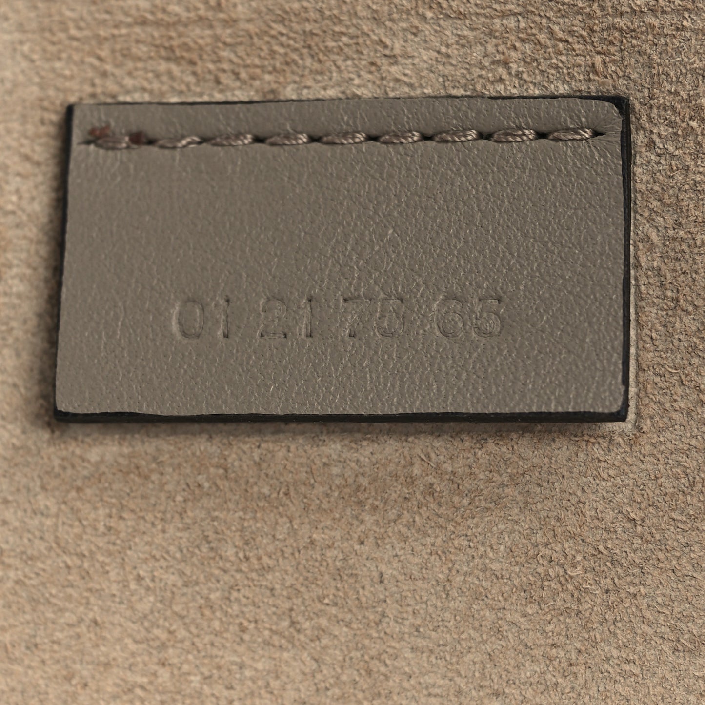 Suede Calfskin Small Faye Shoulder Bag Motty Grey