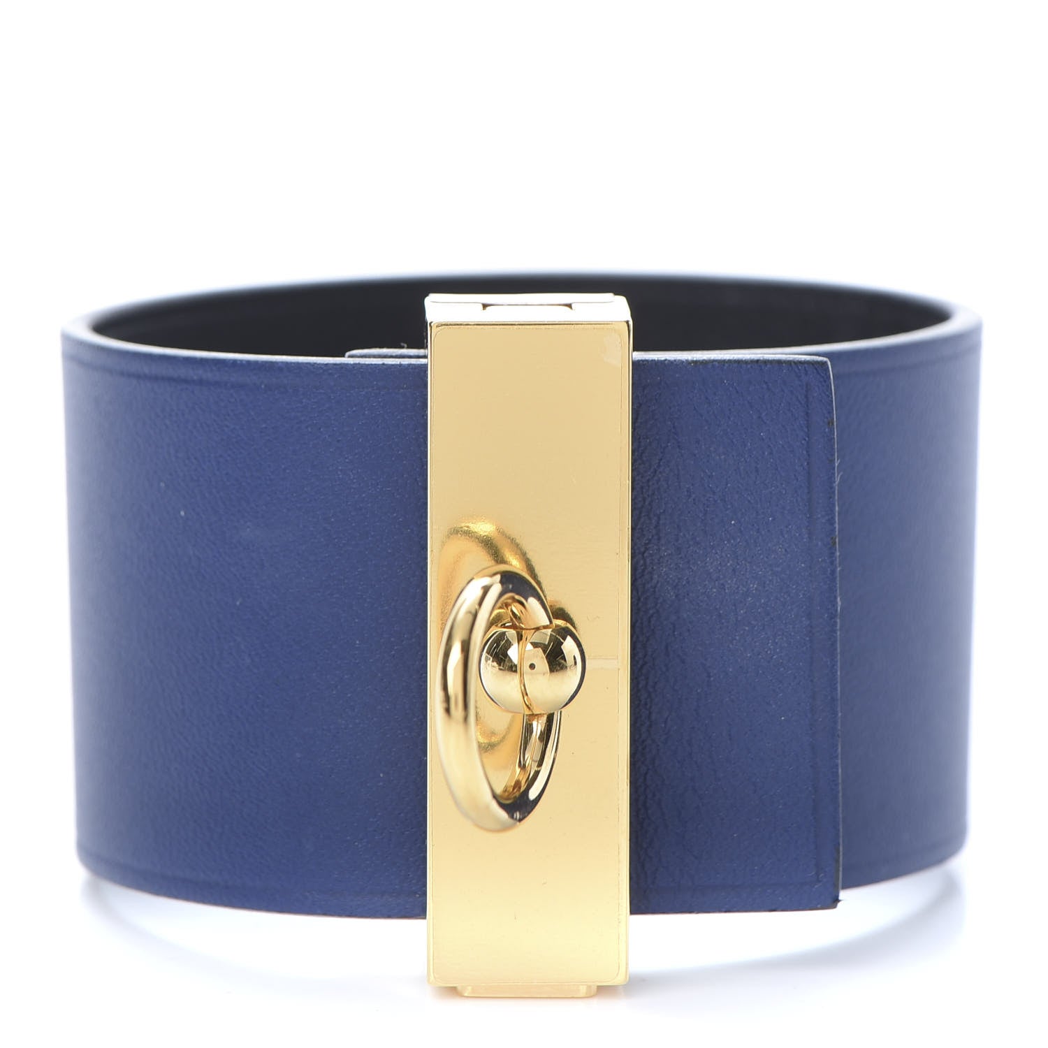 Hermes Chamonix Tadelakt Illusion Bracelet PM Bleu Saphir Black 1 of 8