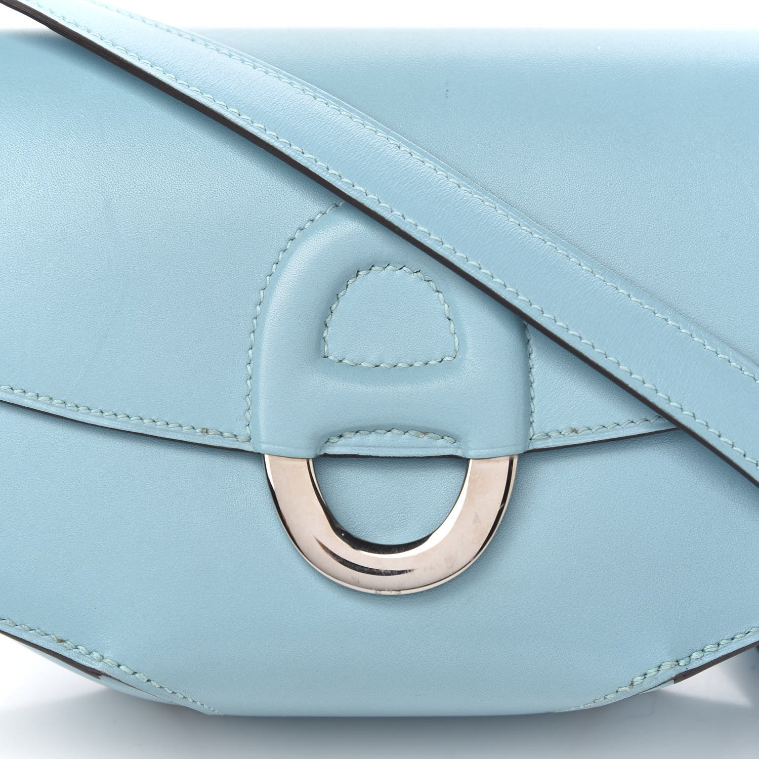 Hermes Veau Tadelakt Cherche Midi 18 Bleu Atoll 9 of 9