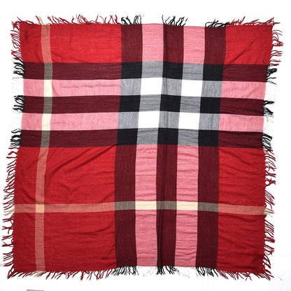 Burberry Wool Classic Check Scarf Parade Red 3 of 6