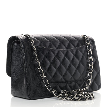 Chanel Caviar Quilted Jumbo Double Flap Black 3 of 11