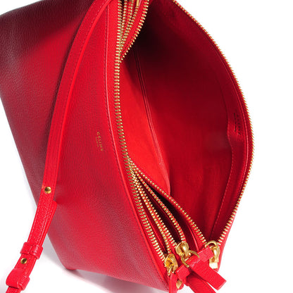 Celine Goatskin Large Trio Crossbody Bag Scarlet 5 of 7