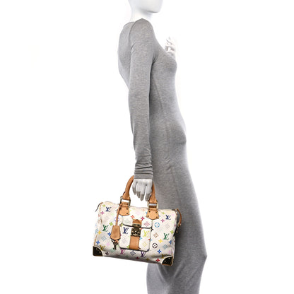 Louis Vuitton Monogram Multicolor Speedy 30 White 2 of 13