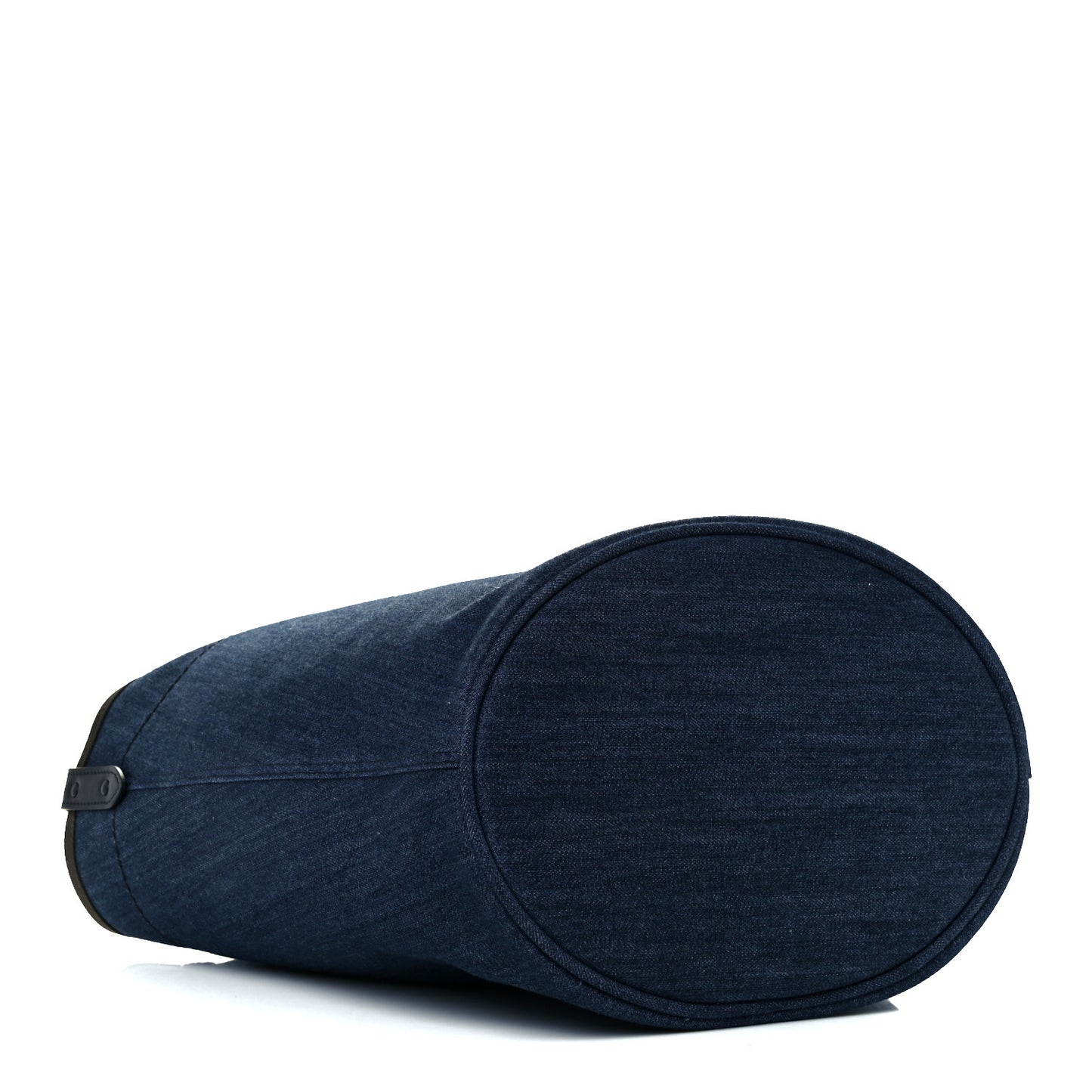 Denim Calfskin Logo Shopping Tote Blue