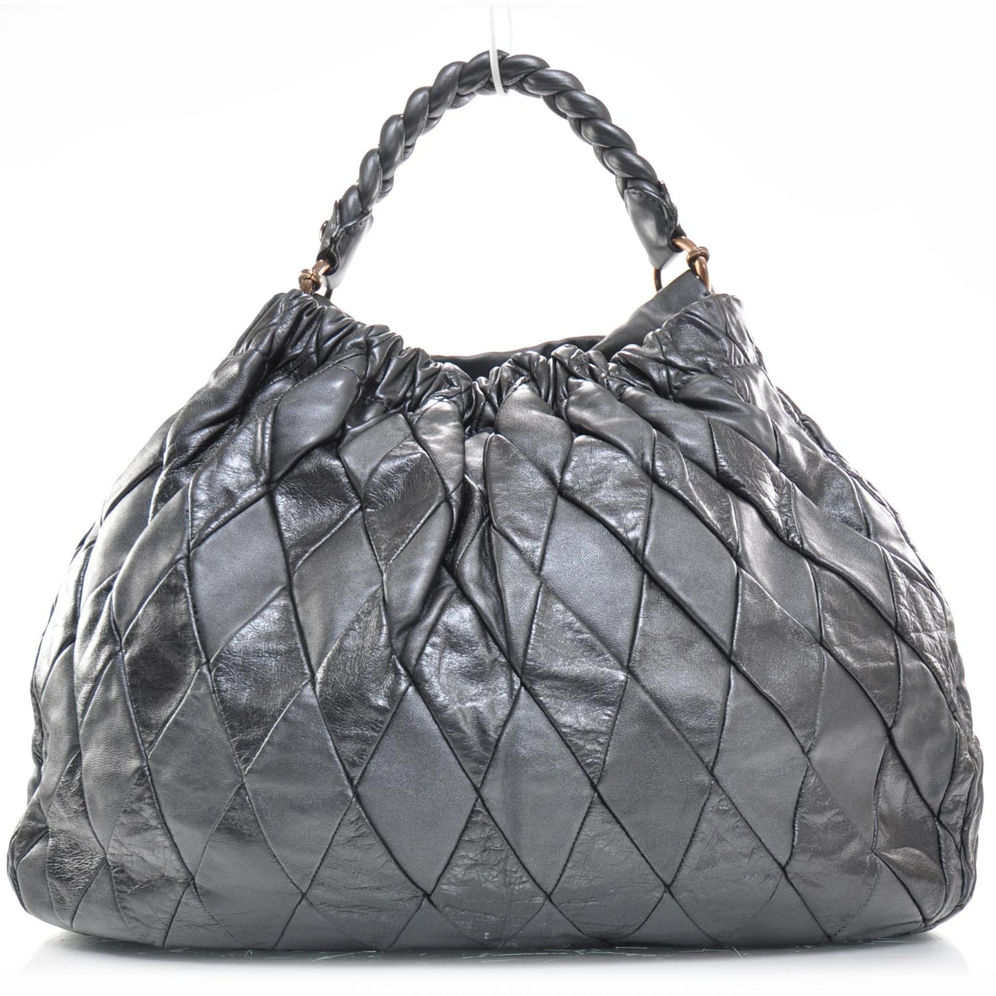 Leather Patchwork Harlequin Bag Anthracite