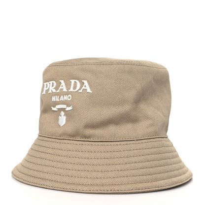Prada Re-Nylon Logo Embroidered Womens Bucket Hat S Kaki 2 of 7