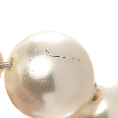 Chanel Pearl CC Drop Clip On Earrings White 8 of 8