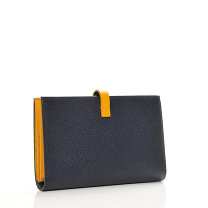 Celine Grained Shiny Calfskin Large Multifunction Strap Wallet Midnight 3 of 7