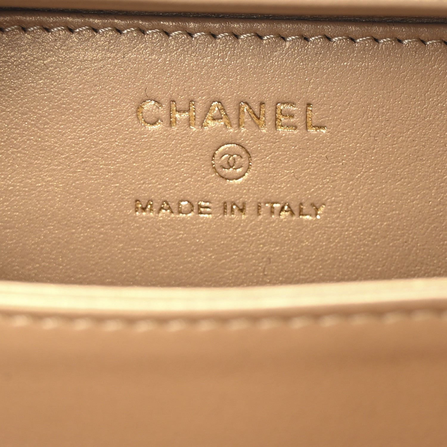 Chanel Lambskin Metal Quilted Extra Mini Vanity Case With Chain Black Gold 6 of 10