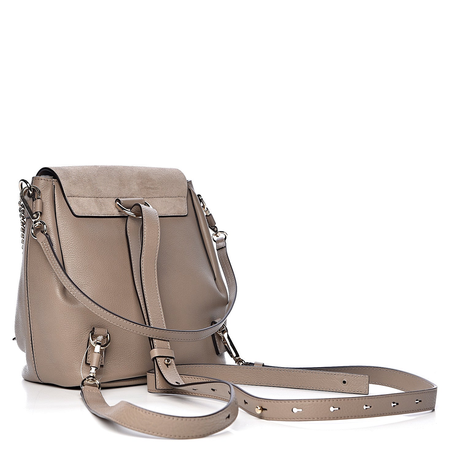 Chloe Suede Calfskin Small Faye Backpack Motty Grey 4 of 14