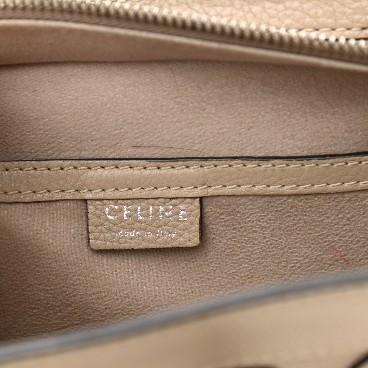 Drummed Calfskin Nano Luggage Dune