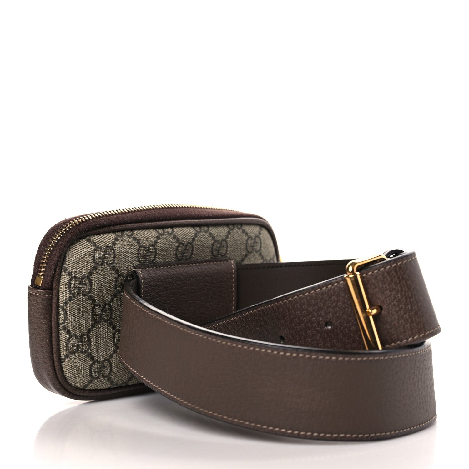 Gucci GG Supreme Monogram Ophidia Belted iPhone Case 95 38 Dark Brown 3 of 9