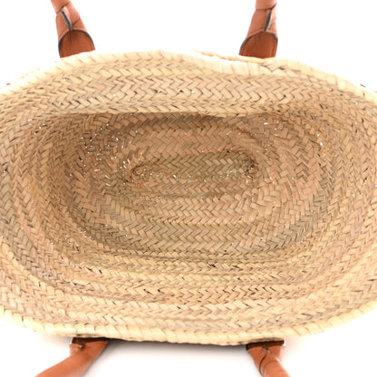 Chloe Raffia Small Grain Calfskin Medium Marcie Basket Tan 5 of 11