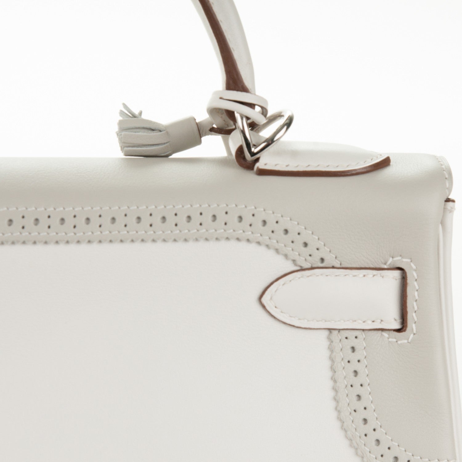 Hermes Togo Swift Ghillies Kelly 32 White Gris Perle 14 of 26