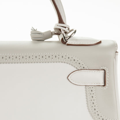 Hermes Togo Swift Ghillies Kelly 32 White Gris Perle 14 of 26