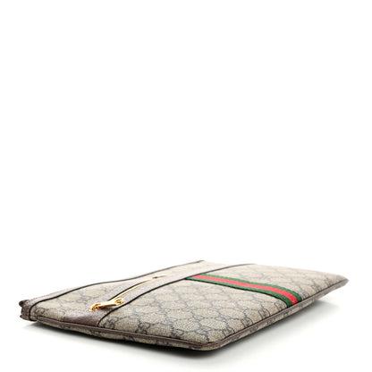 Gucci GG Supreme Monogram Large Ophidia Pouch Clutch Brown 4 of 7