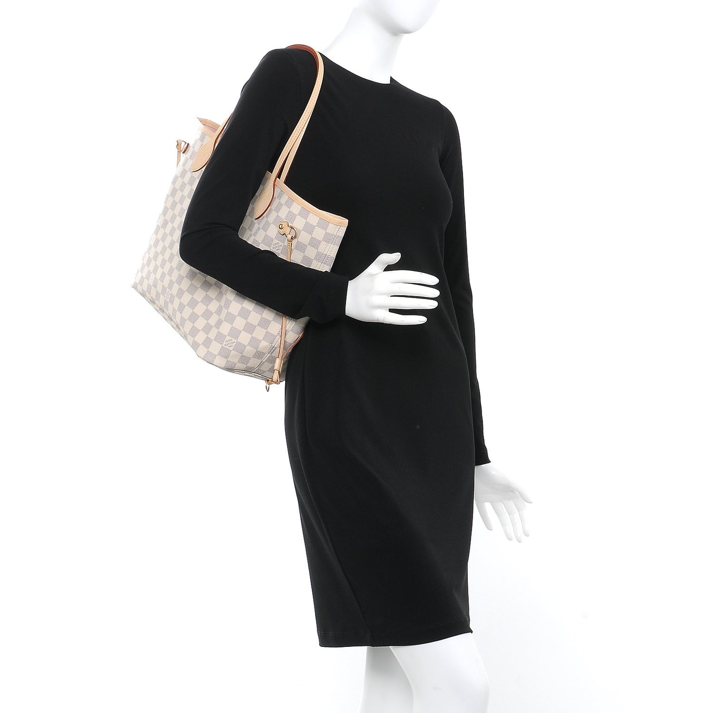 Damier Azur Neo Neverfull MM Rose Ballerine