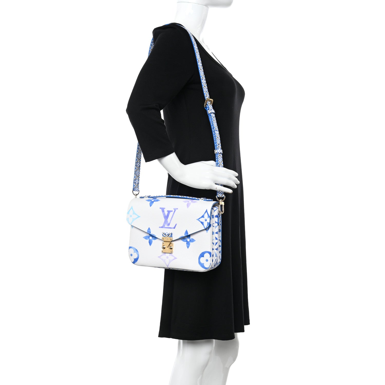 Louis Vuitton Monogram Giant By The Pool Pochette Metis MM Blue 2 of 10