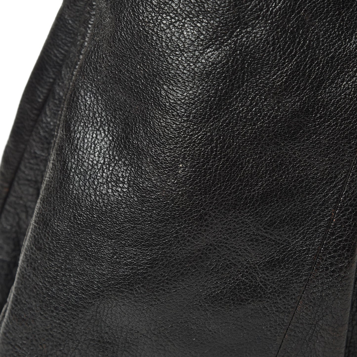 Calfskin Studded Large Bamboo Handle Tote Black