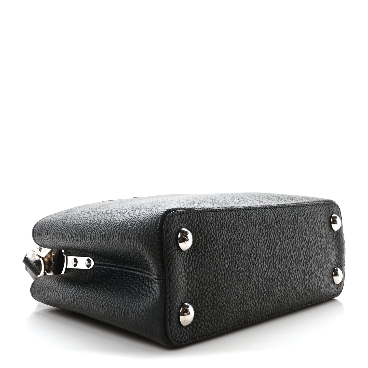 Taurillon Snakeskin Capucines BB Black