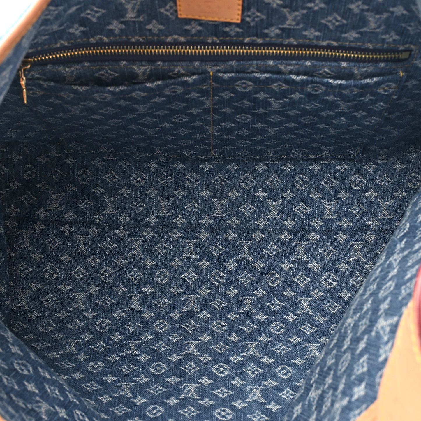 Monogram Denim CarryAll MM Blue