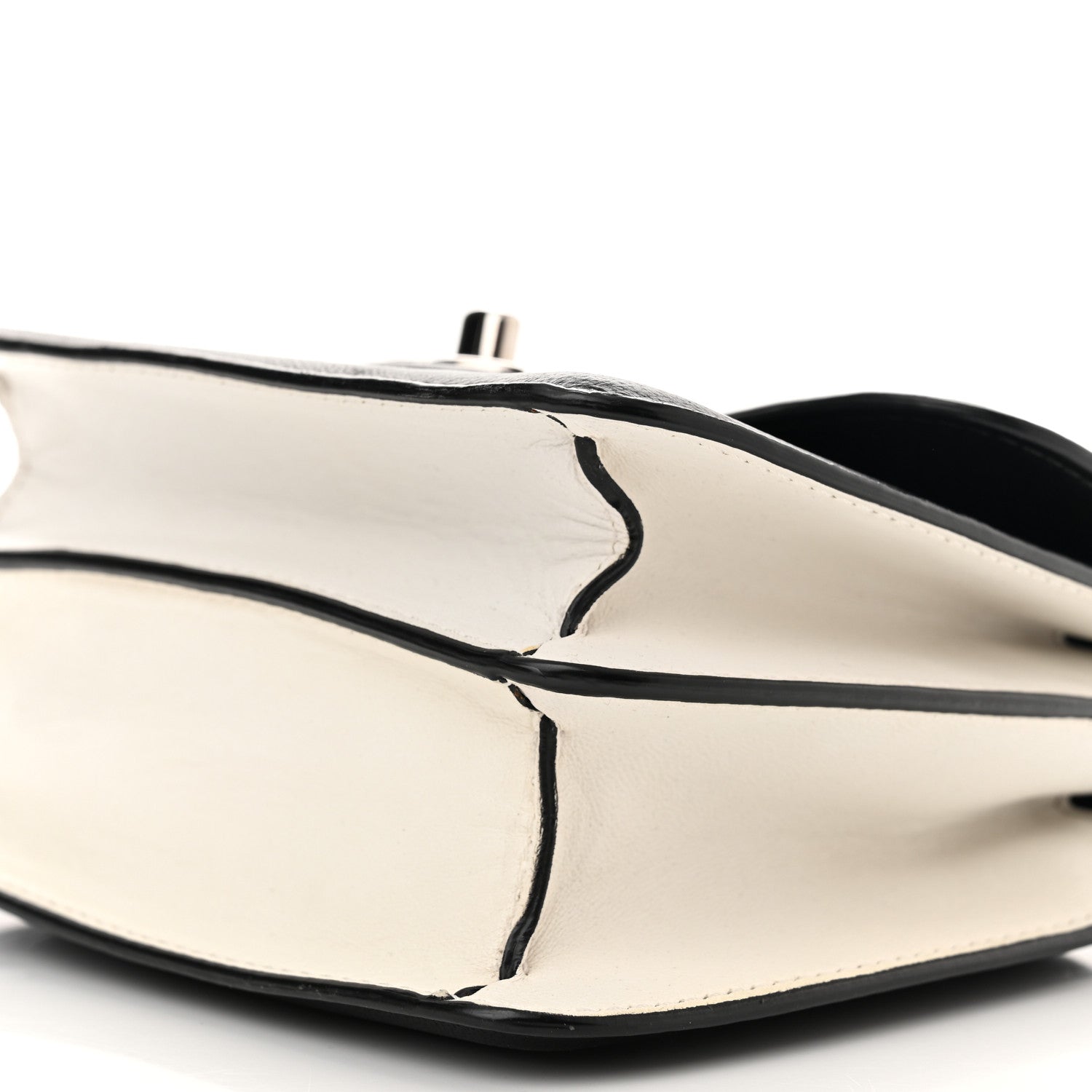 Chanel Lambskin Quilted Mini Graphic Flap Bag Black White 9 of 9