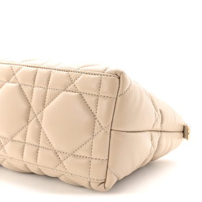 Christian Dior Calfskin Macrocannage Medium Diortravel Nomad Pouch Sand 10 of 10