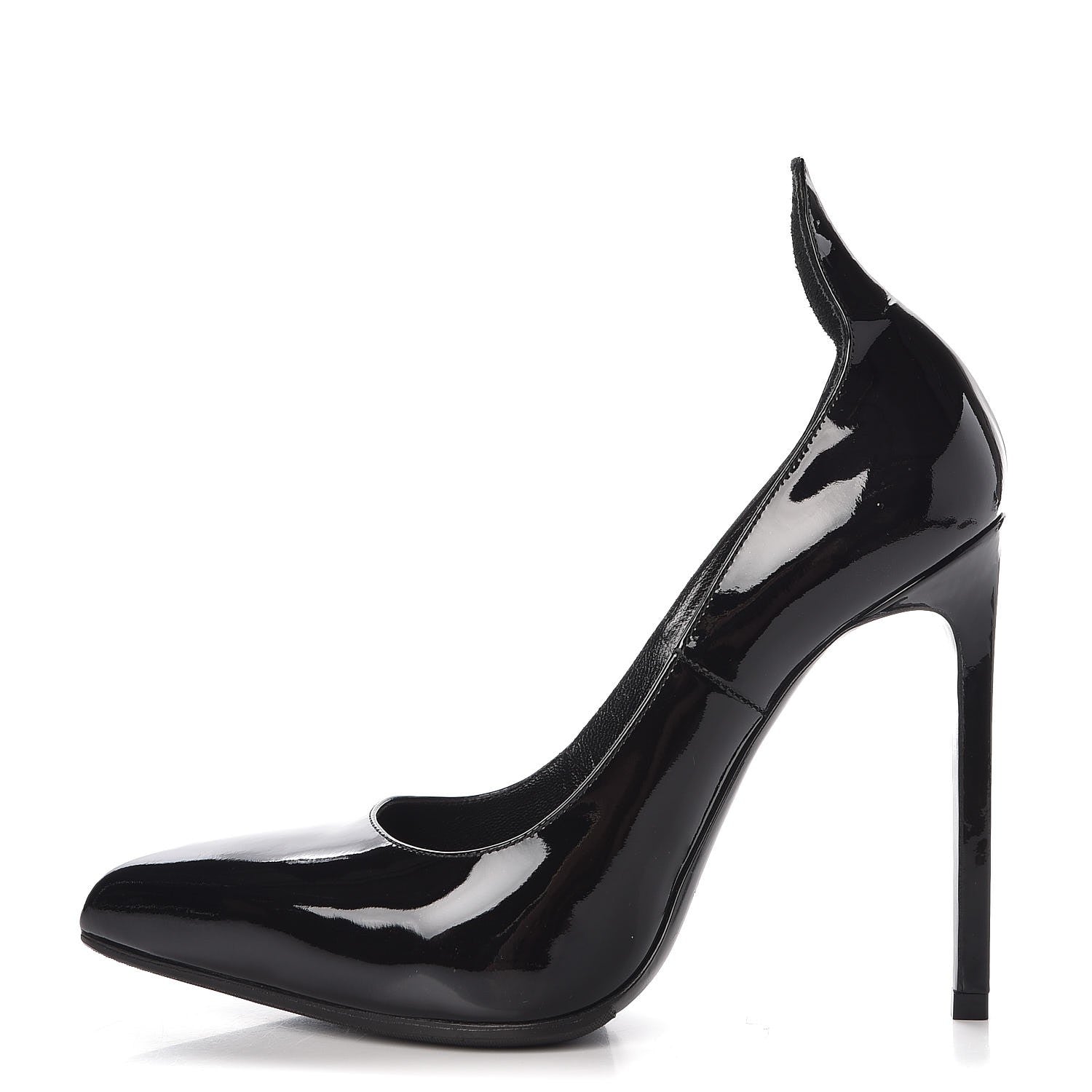 Saint Laurent Patent Paris 110 Escarpin Thorn Pumps 37 Black 1 of 11