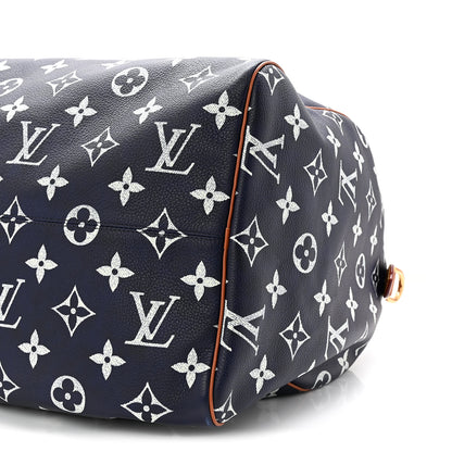 Louis Vuitton Calfskin Monogram Speedy P9 Bandouliere 50 Indigo 18 of 18