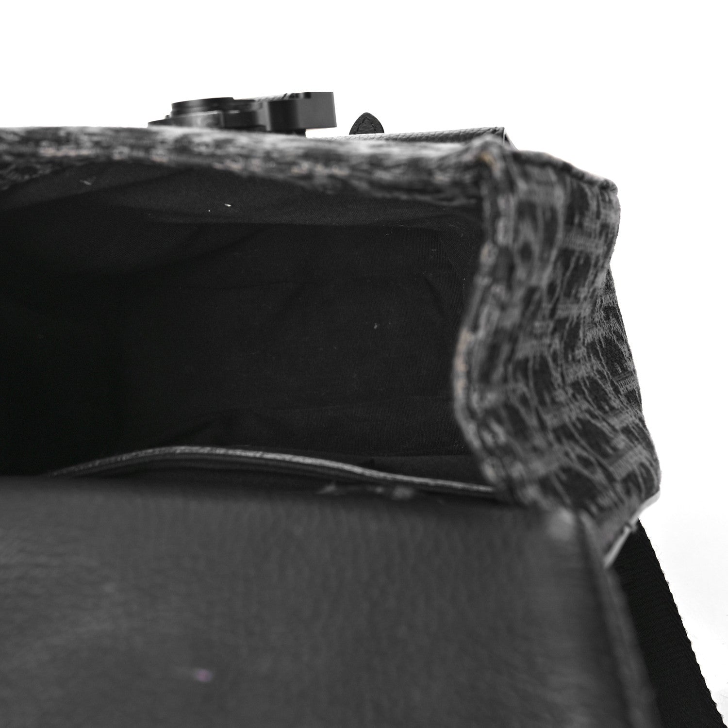 Christian Dior Oblique Jacquard Mini Saddle Backpack Black Blue 5 of 13