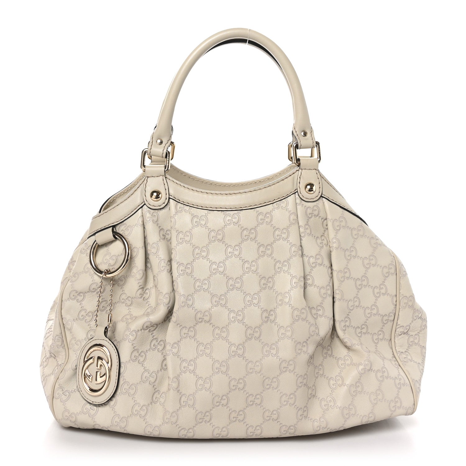 Gucci Guccissima Medium Sukey Tote Mystic White 1 of 10