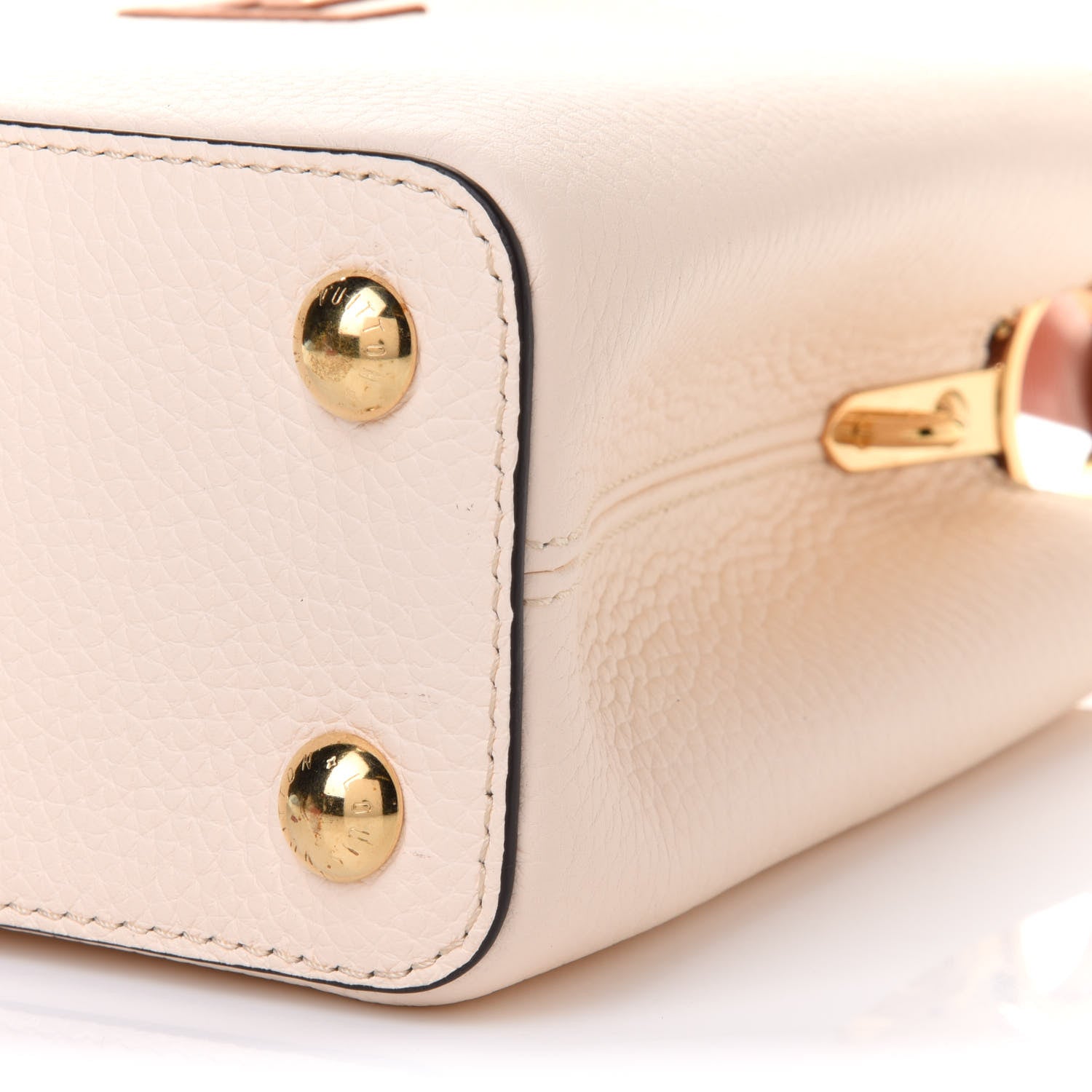 Louis Vuitton Taurillon Capucines BB Vanilla Light Beige Sienna Brown Tonic Orange 10 of 11