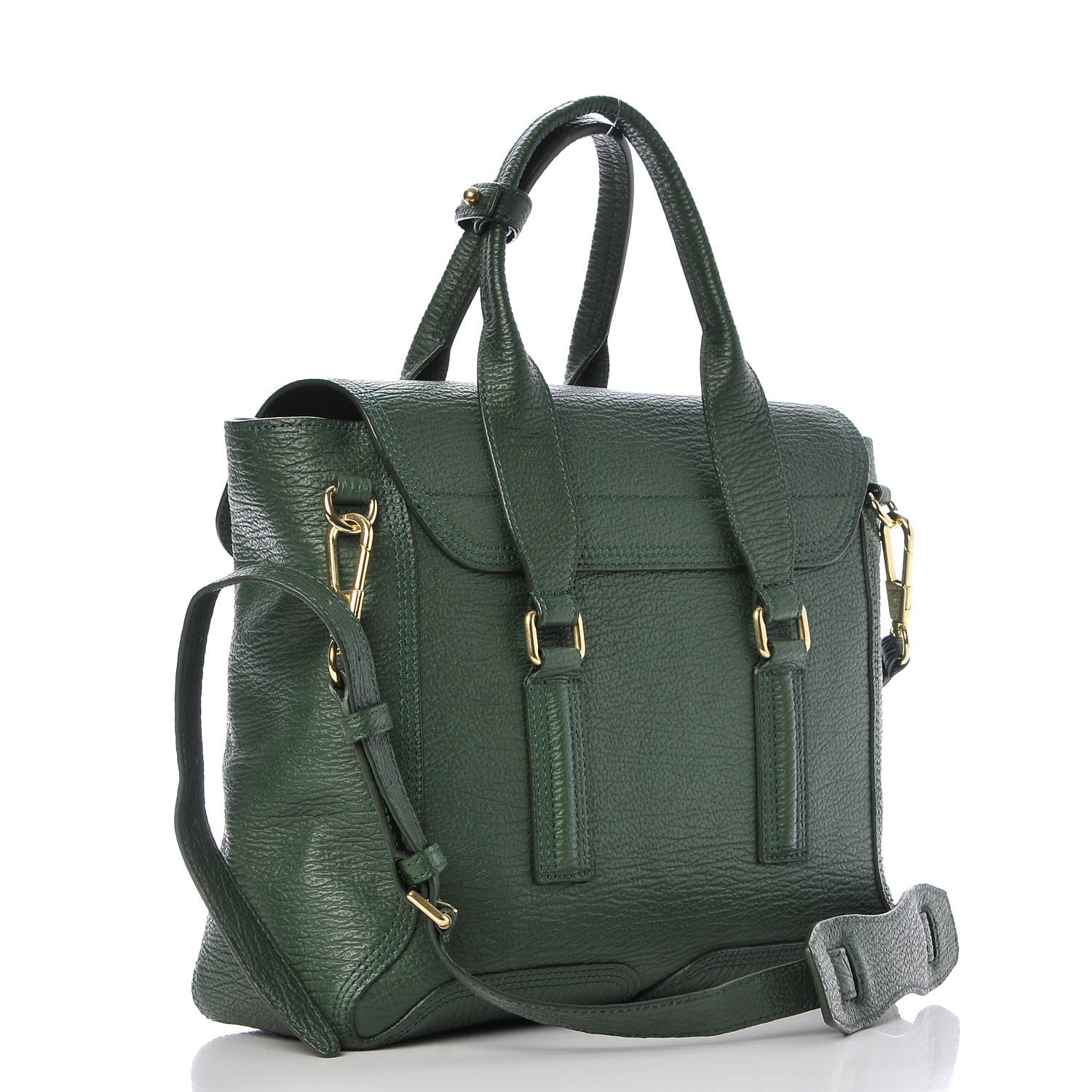 3.1 Phillip Lim 3.1 Textured Calfskin Medium Pashli Satchel Jade 3 of 9