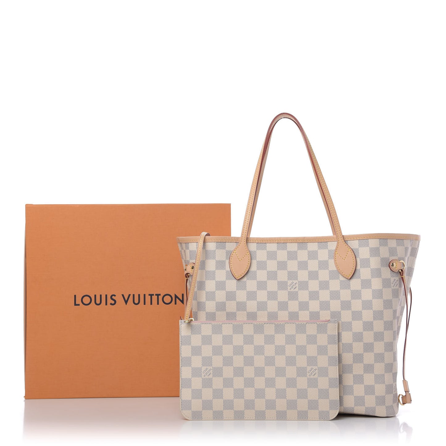 Damier Azur Neo Neverfull MM Rose Ballerine
