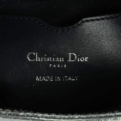 Christian Dior Metallic Patent Micro-Cannage Micro Lady Dior Silver 6 of 7