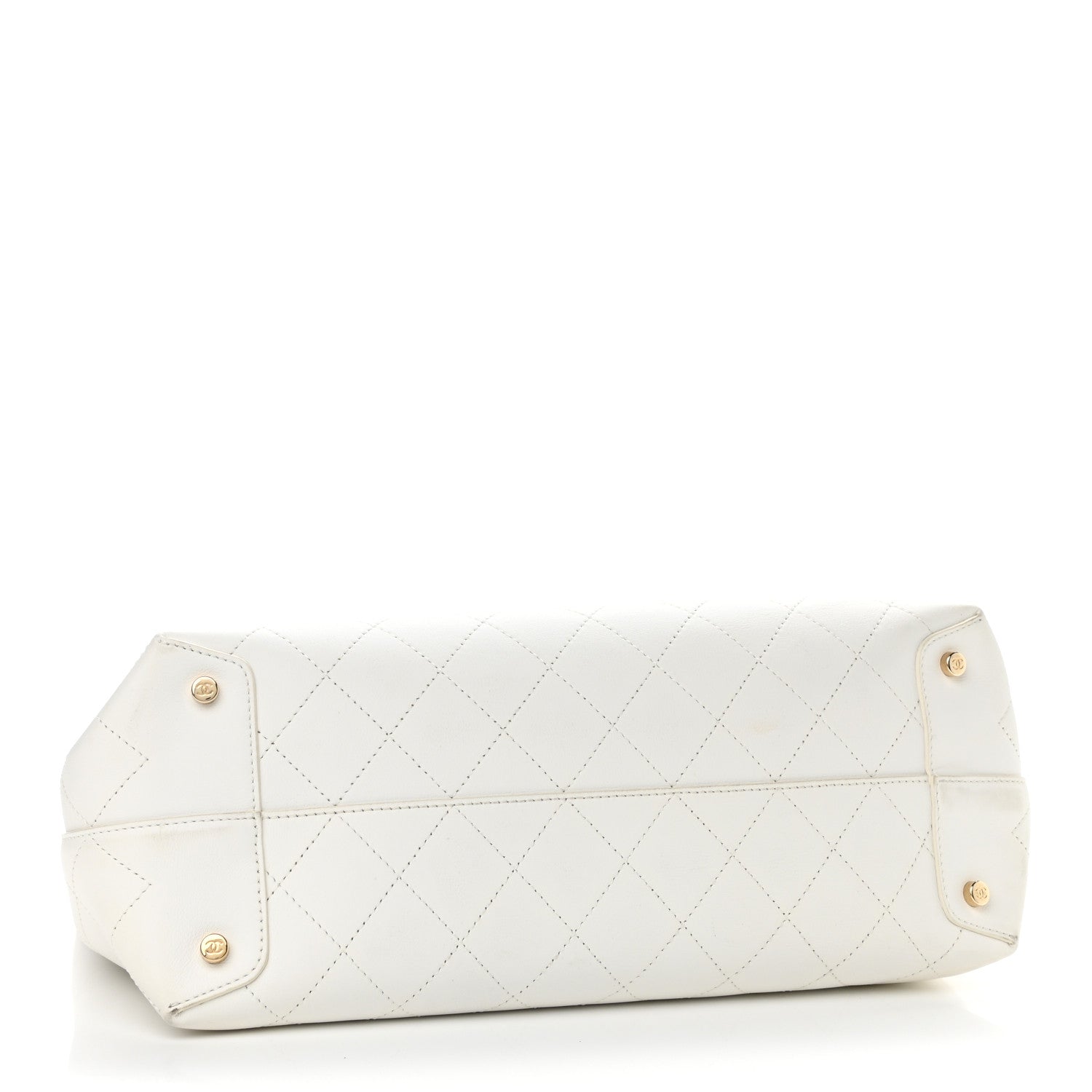 Chanel Calfskin Large Serial Shopper Tote White 3 of 9