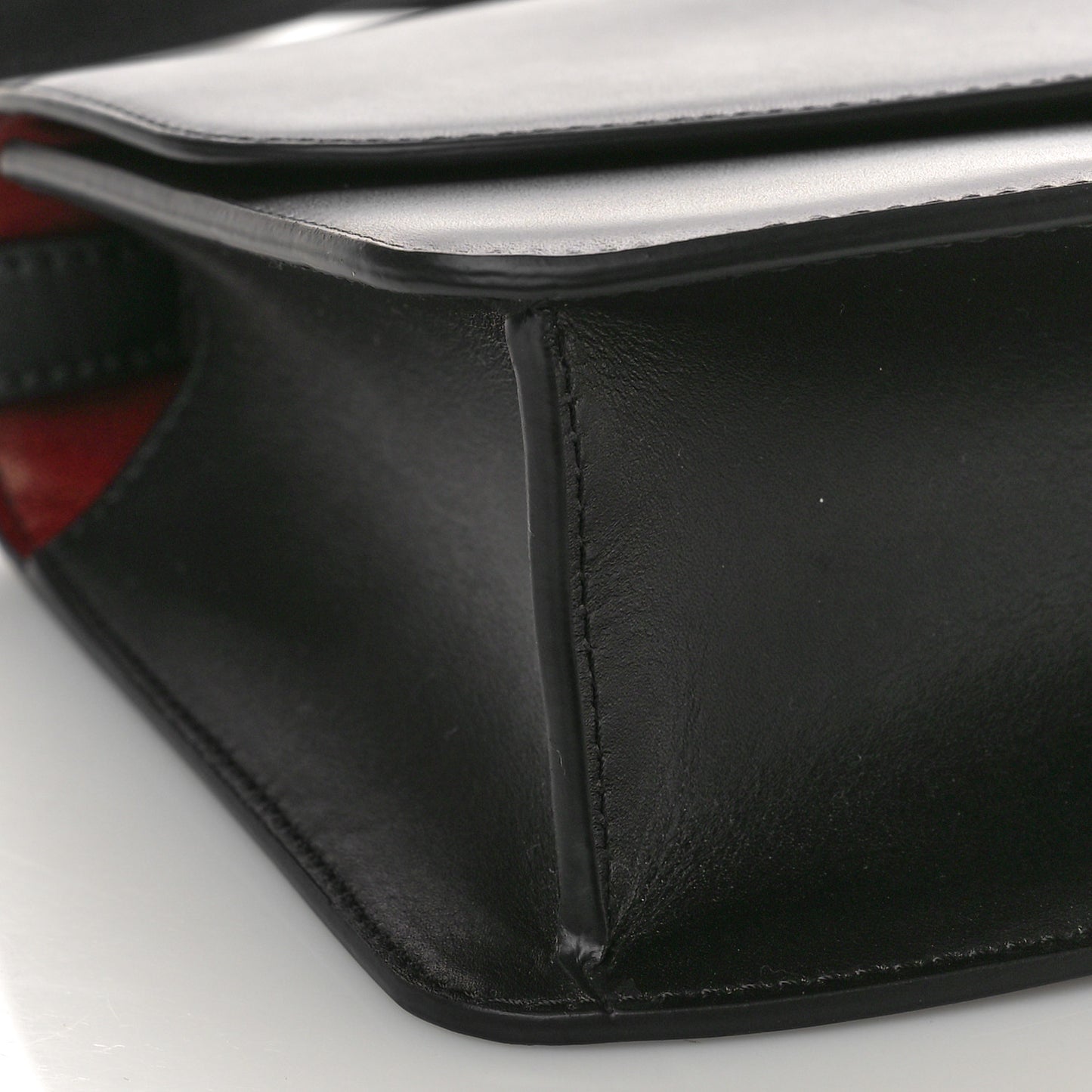 Polished Saddle Calfskin Sofia 8.75 Crossbody Black