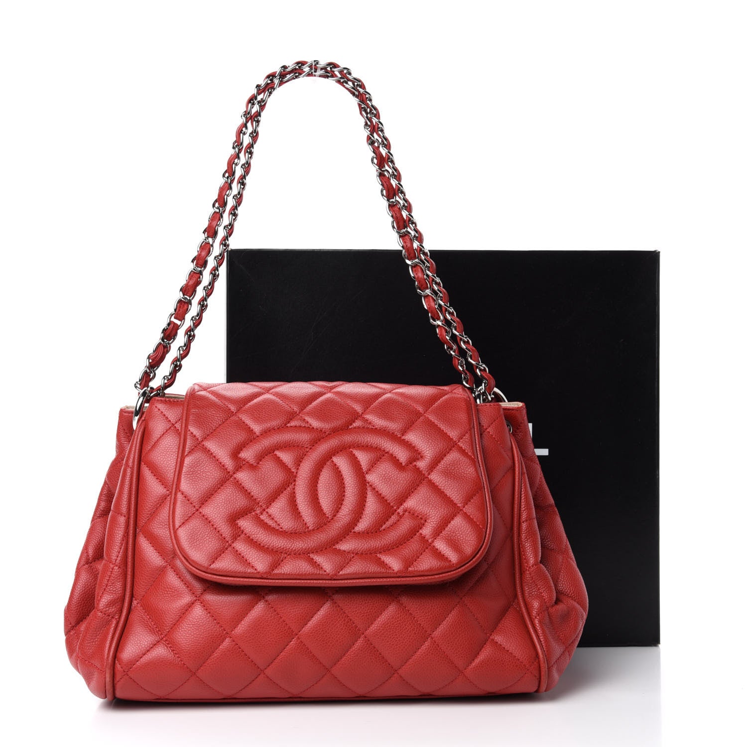 Chanel Caviar Quilted Timeless Accordion Flap Red 11 of 11