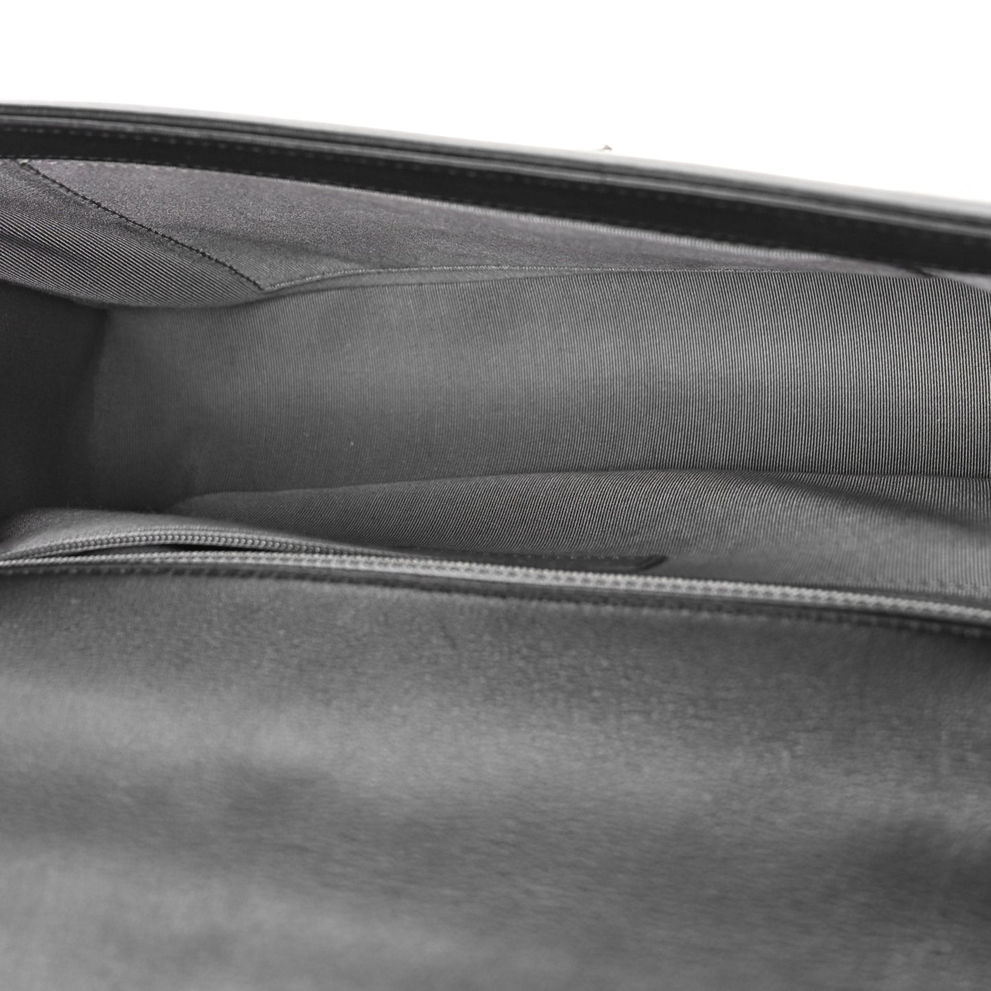 Calfskin Chevron Quilted Medium Boy Flap Black